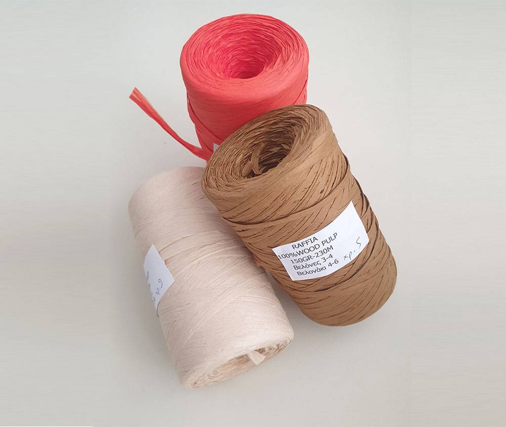 Raffia Μονόχρωμη 100% Wood Pulp