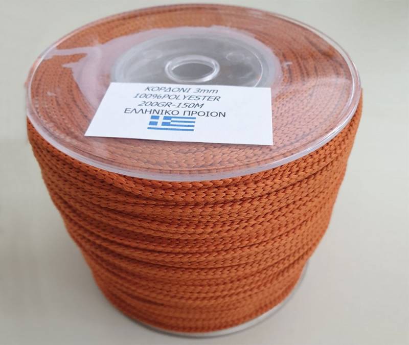 Κορδόνι Polyester Μονόχρωμο 3mm